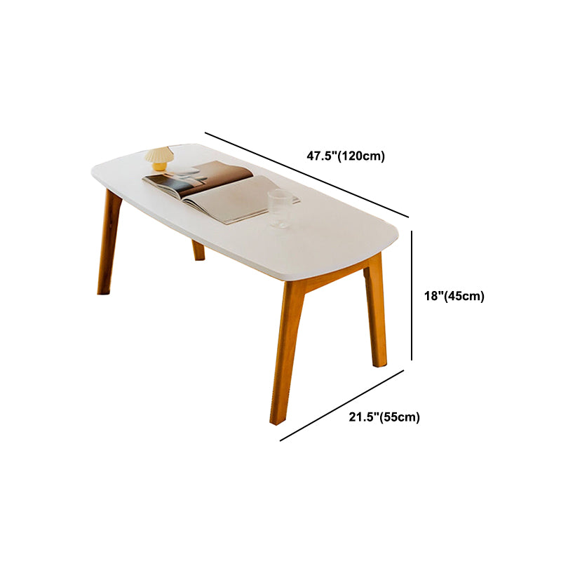 Contemporary Rectangular Folding Solid Wood Single Coffee Table
