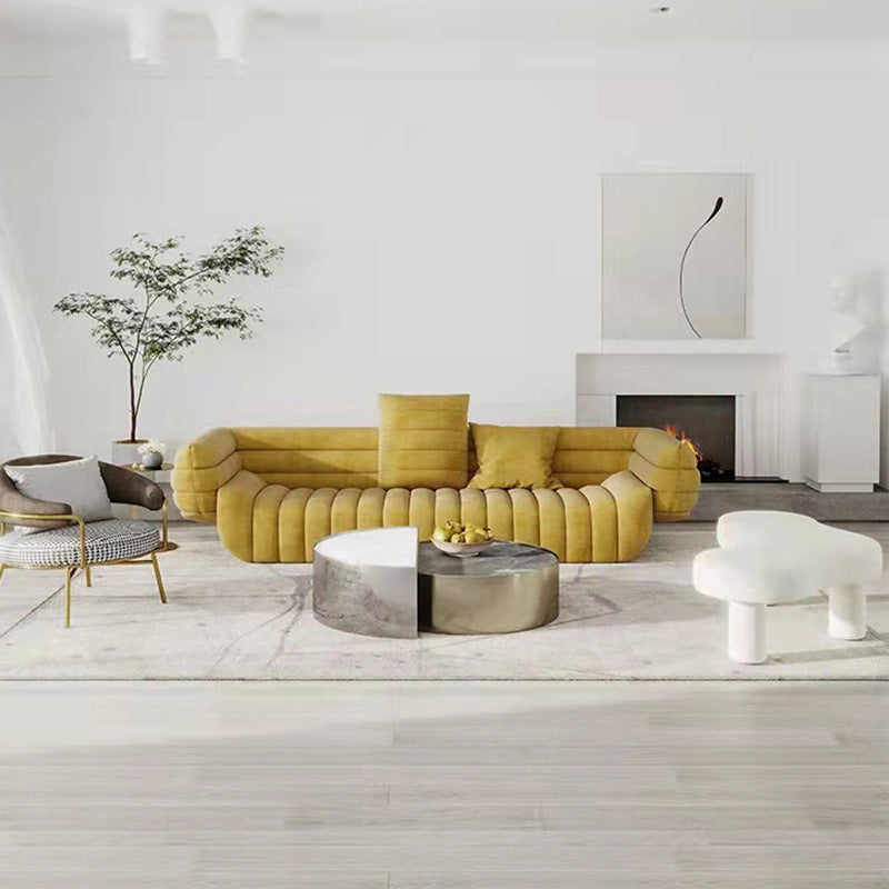 Contemporary Tuxedo Arm Sofa Tight Back Standard Seating for Living Room