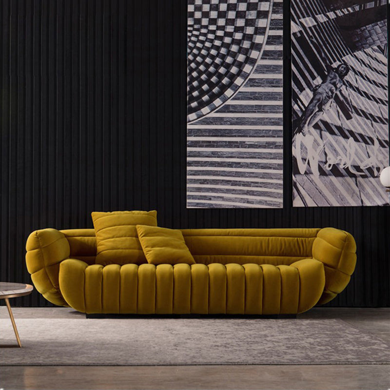 Contemporary Tuxedo Arm Sofa Tight Back Standard Seating for Living Room