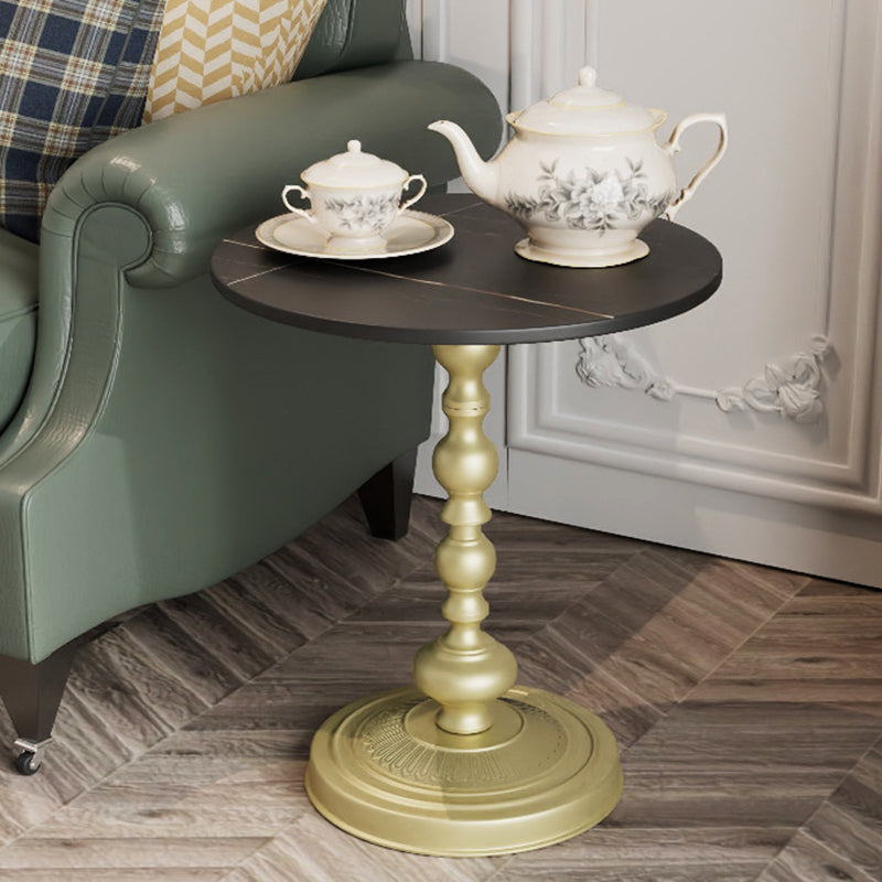 Modern Round Side End Table Pedestal Corner Table for Living Room