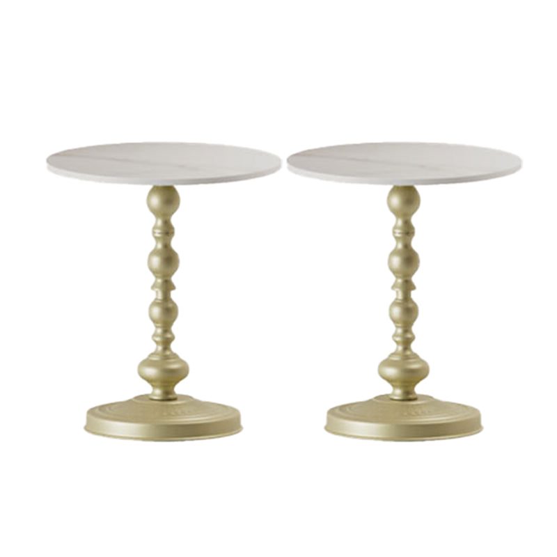 Modern Round Side End Table Pedestal Corner Table for Living Room
