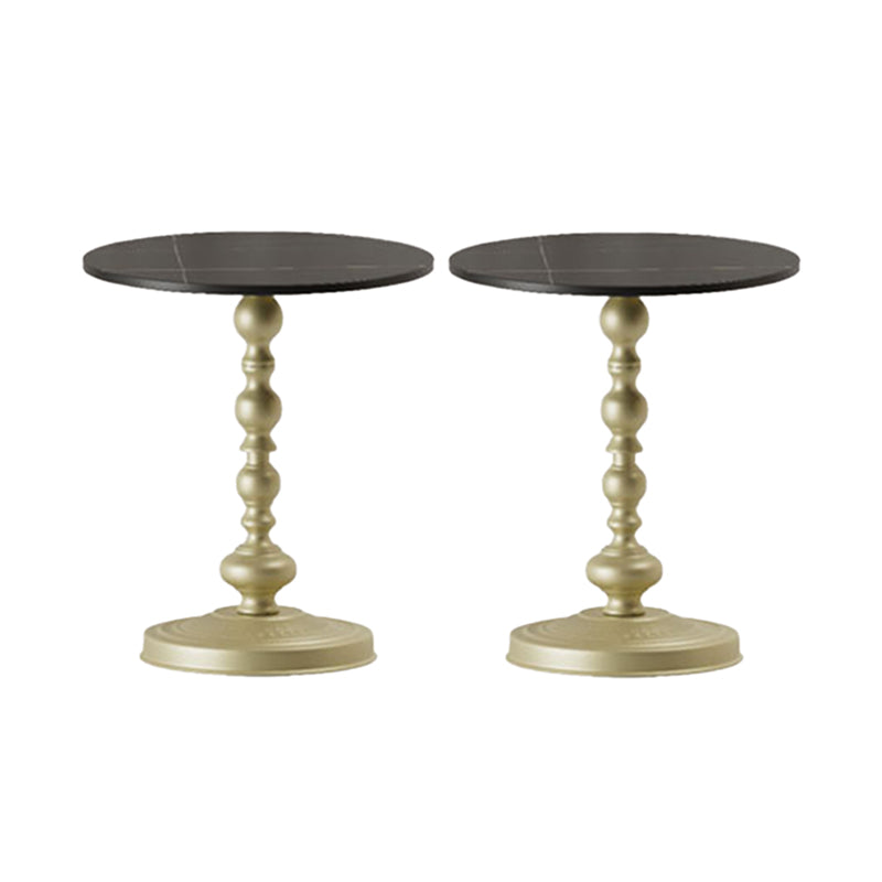 Modern Round Side End Table Pedestal Corner Table for Living Room