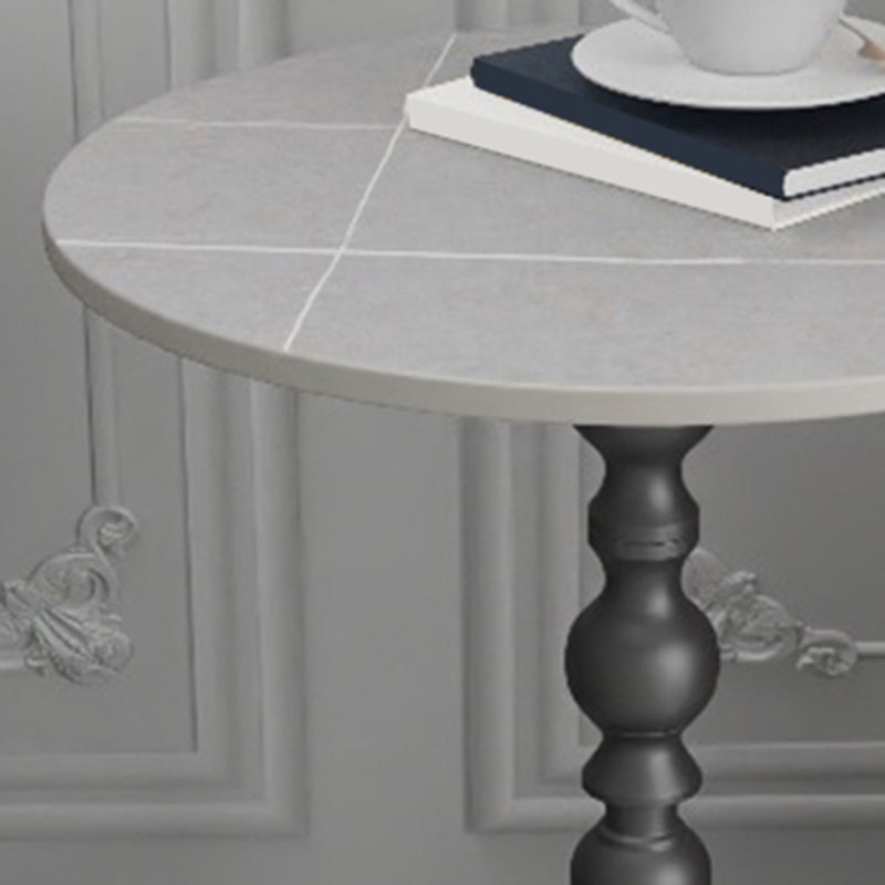 Modern Round Side End Table Pedestal Corner Table for Living Room