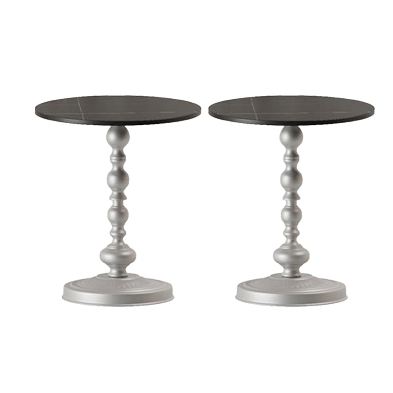 Modern Round Side End Table Pedestal Corner Table for Living Room