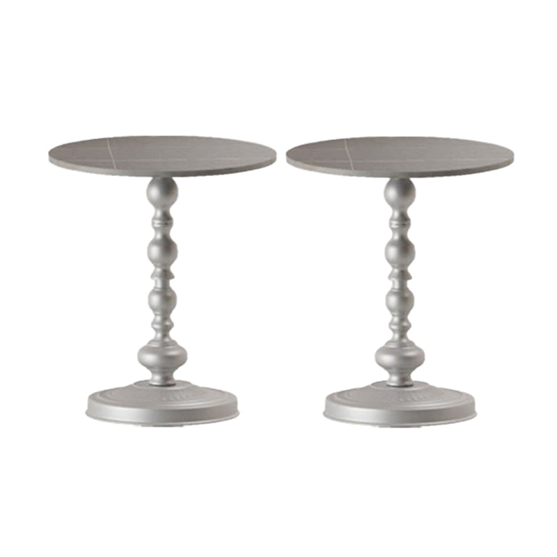 Modern Round Side End Table Pedestal Corner Table for Living Room