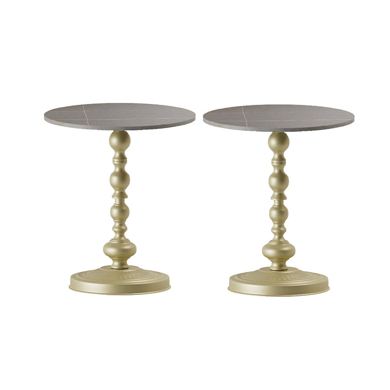 Modern Round Side End Table Pedestal Corner Table for Living Room