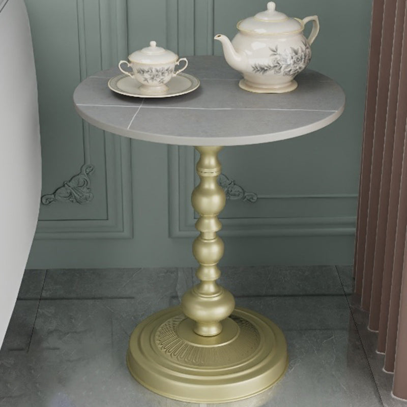 Modern Round Side End Table Pedestal Corner Table for Living Room