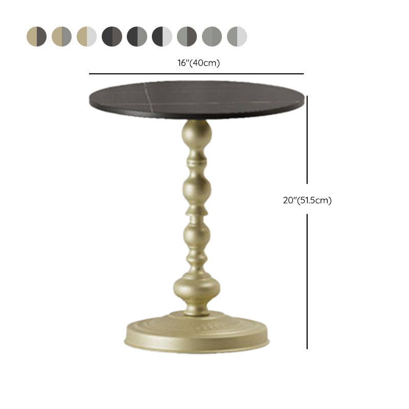 Modern Round Side End Table Pedestal Corner Table for Living Room