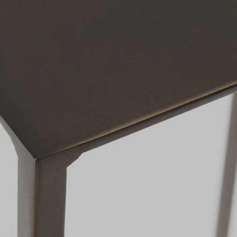 Mid-Century 15.7-inch Wide Iron End Table Frame Square Simple Side Table