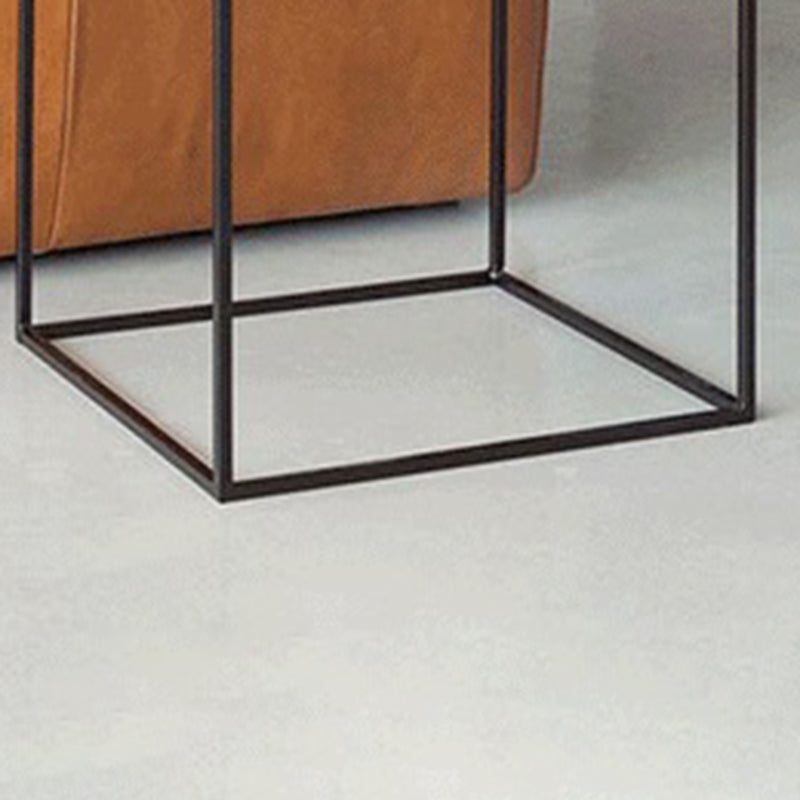 Mid-Century 15.7-inch Wide Iron End Table Frame Square Simple Side Table