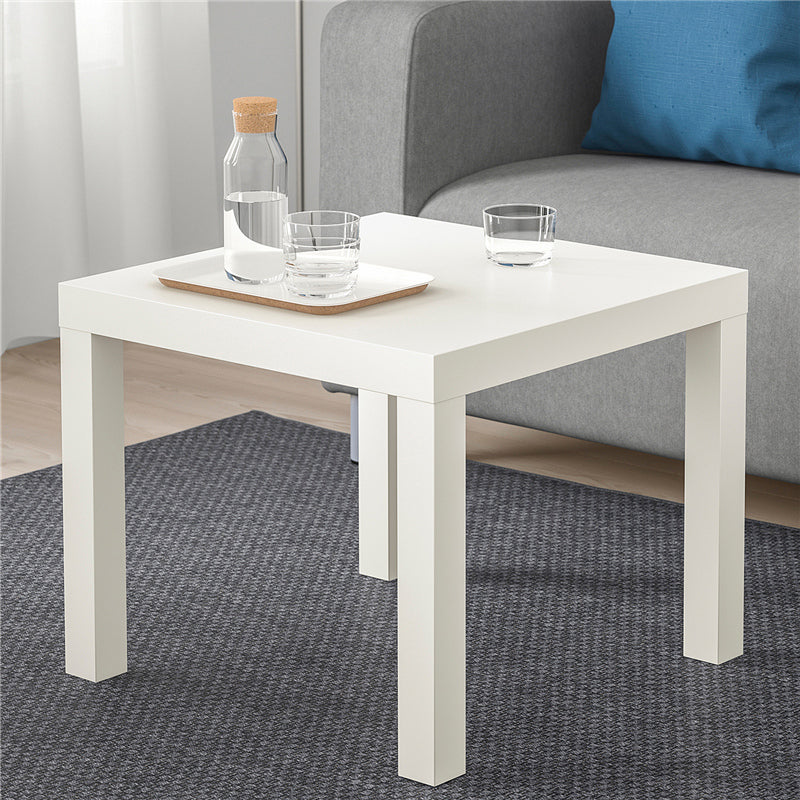 Contemporary Square Side End Table Wood 4 Legs End Slide Table
