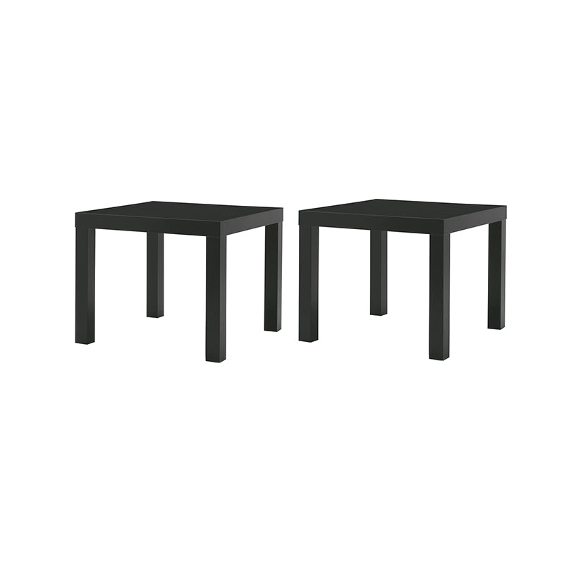 Contemporary Square Side End Table Wood 4 Legs End Slide Table