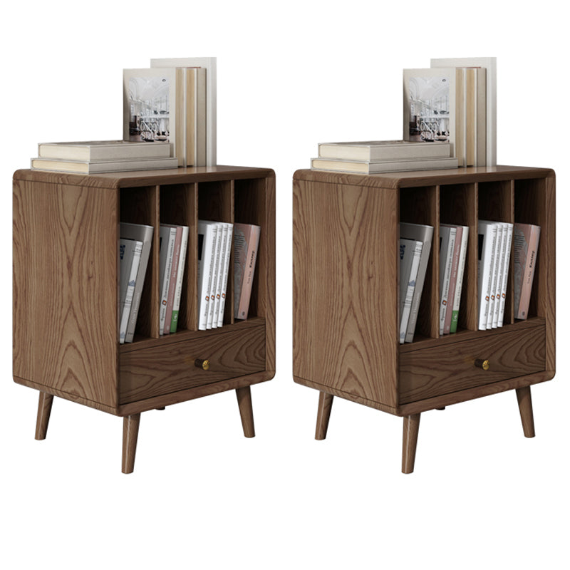 Solid Wood 3 Legs End Table Modernistic Rectangular Side Table