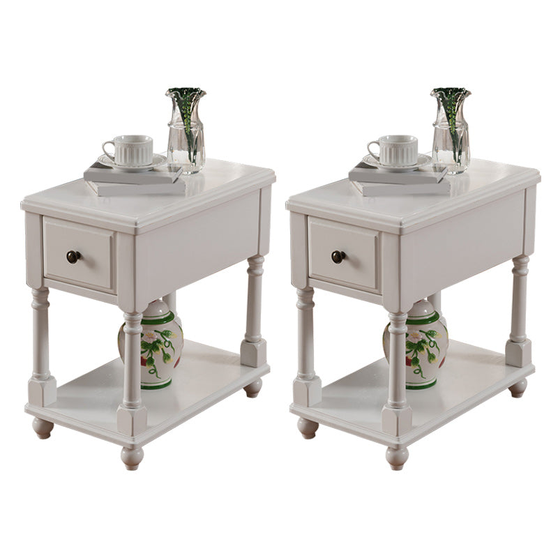 22.8" Tall 4 Legs End Table Contemporary Rectangular Side Table
