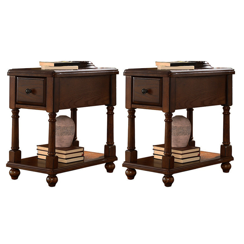22.8" Tall 4 Legs End Table Contemporary Rectangular Side Table