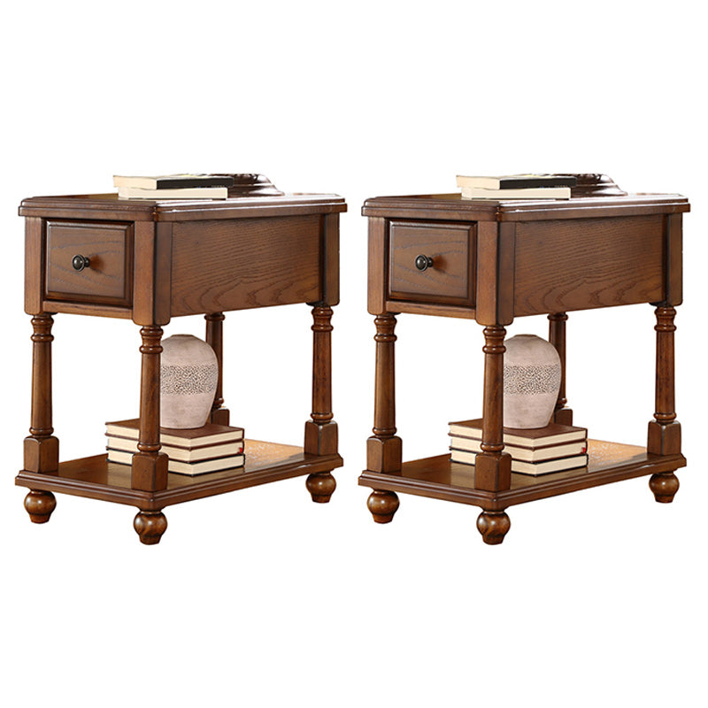 22.8" Tall 4 Legs End Table Contemporary Rectangular Side Table