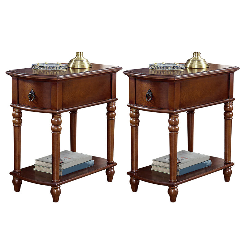22.8" Tall 4 Legs End Table Contemporary Rectangular Side Table