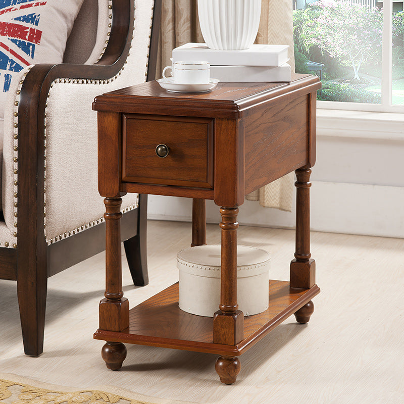 22.8" Tall 4 Legs End Table Contemporary Rectangular Side Table