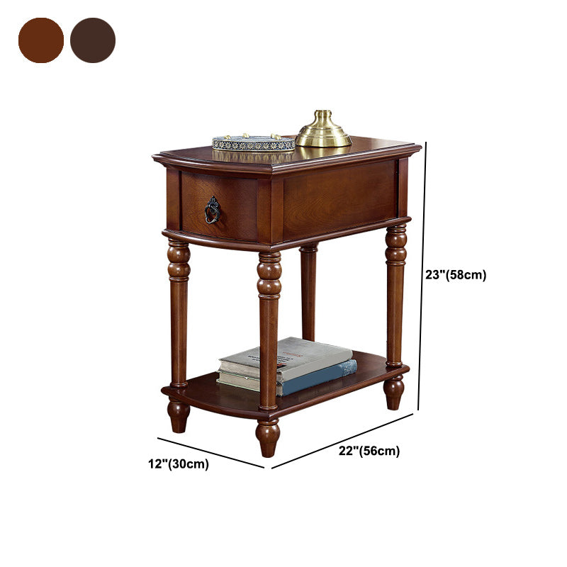 22.8" Tall 4 Legs End Table Contemporary Rectangular Side Table