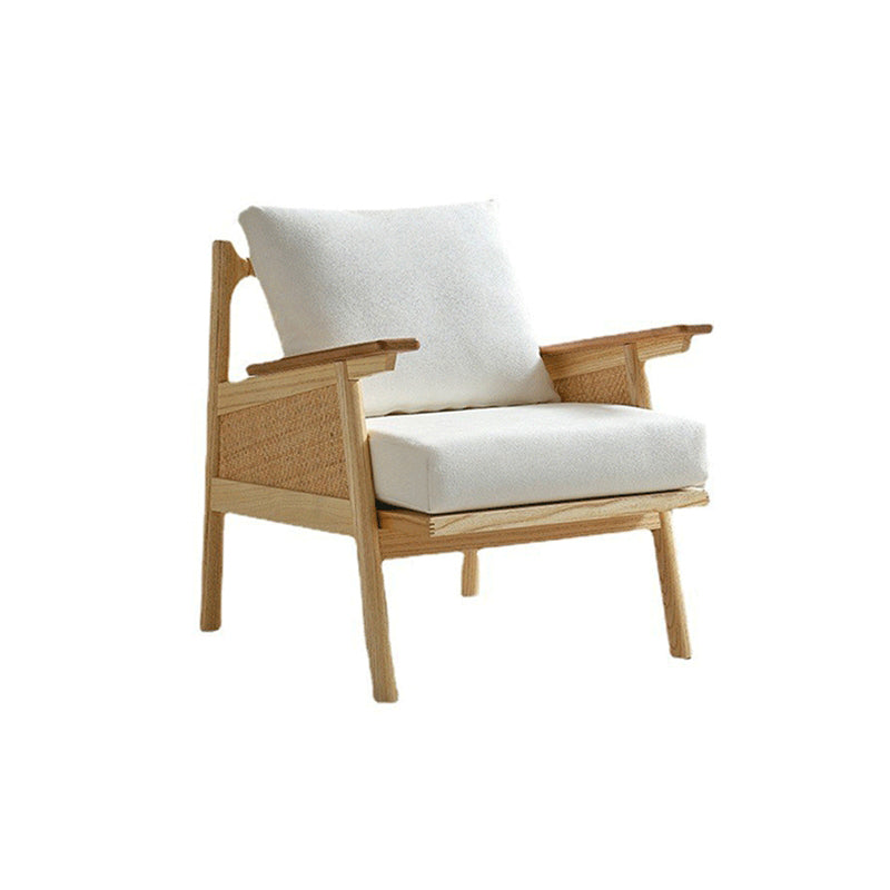 29.92" Wide Velvet Arm Chair Solid Wood Arms Included Chair for Bedroom