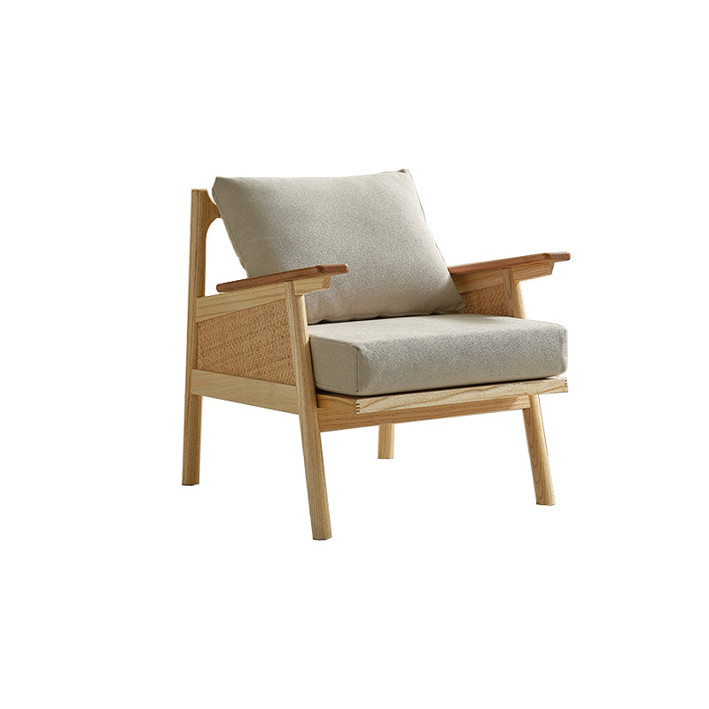 29.92" Wide Velvet Arm Chair Solid Wood Arms Included Chair for Bedroom