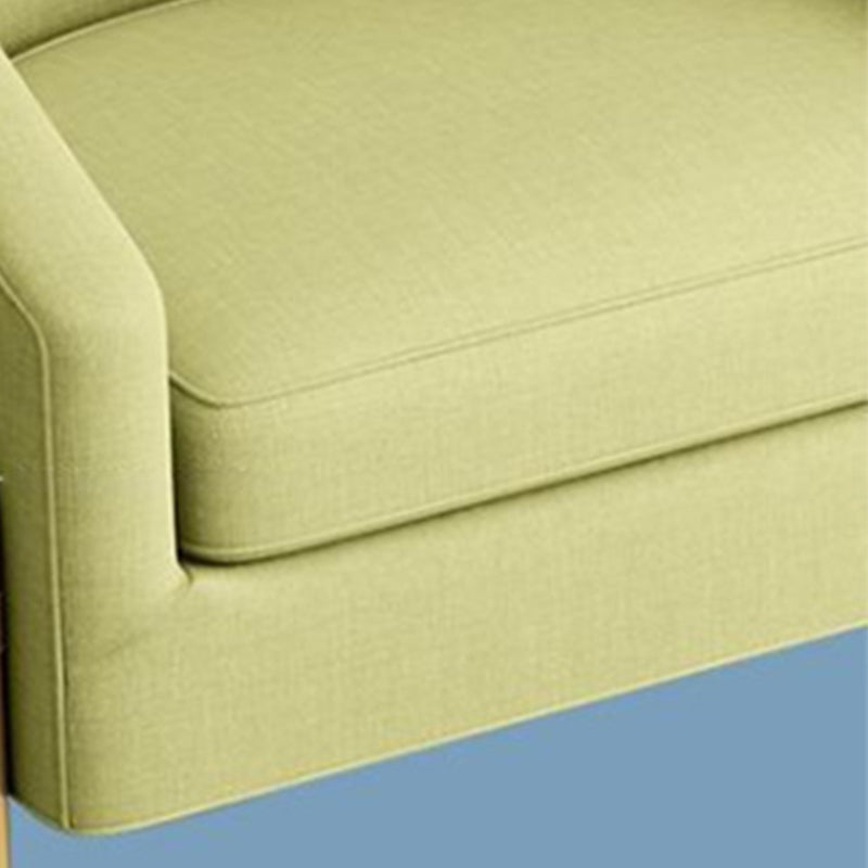 23.62" Wide Linen Barrel Chair Arms Included Barrel Accent Chair with Basic Four Leg