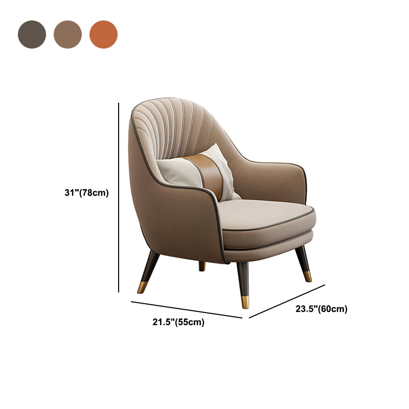 Velvet Accent Armchair 21.65" Wide Arms Included Chair for Living Room