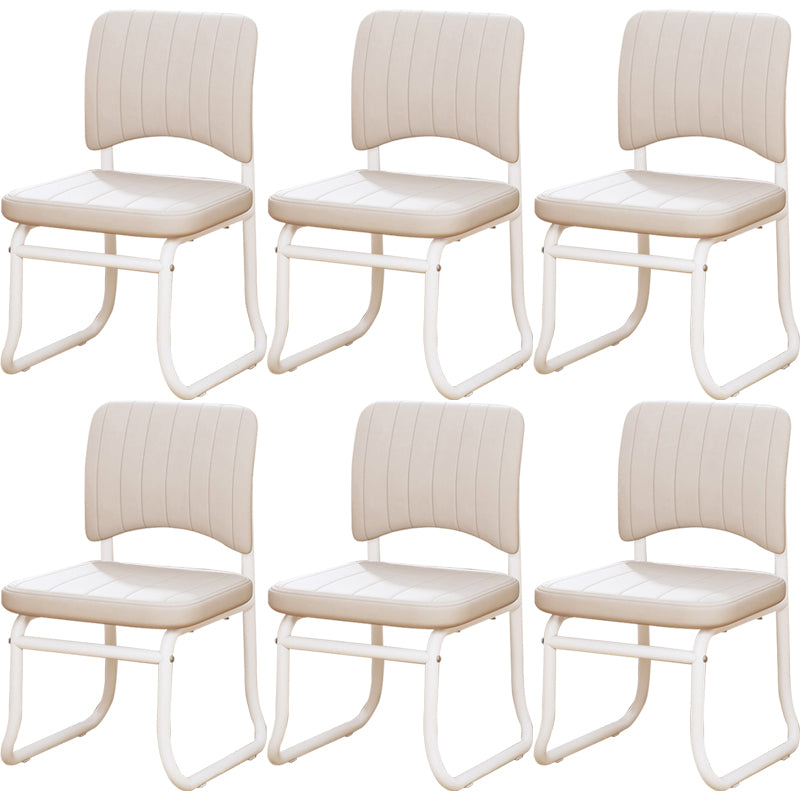 19"W Contemporary Desk Chair No Wheels Upholstered Office Chair