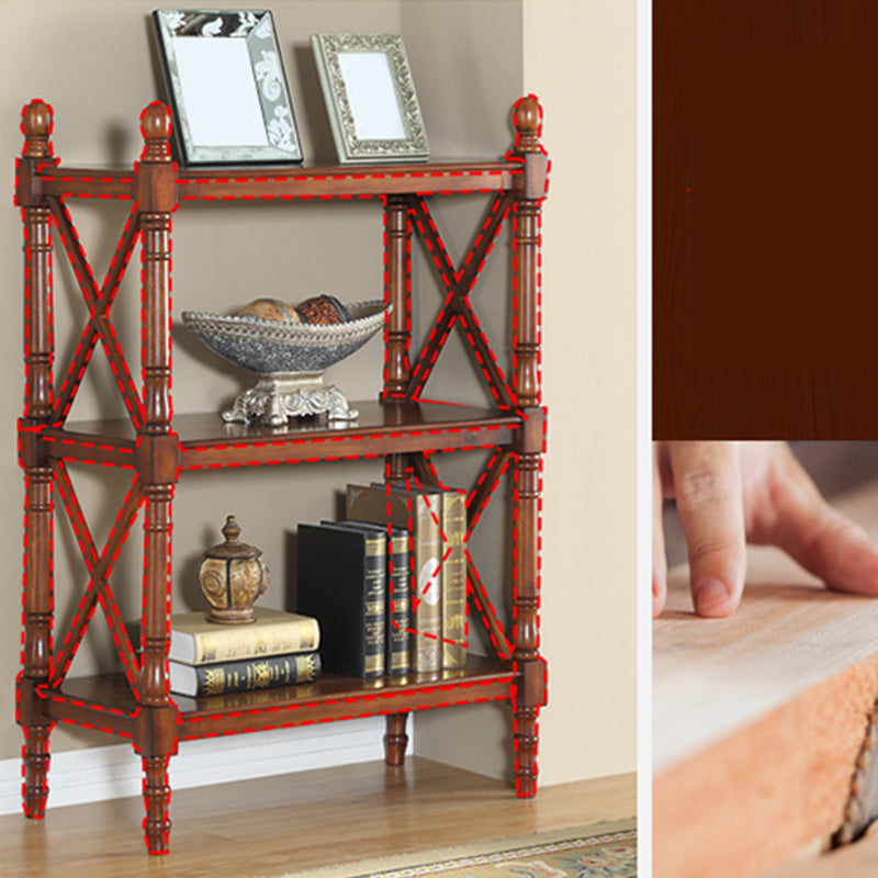 14" Wide Contemporary Shelf Bookcase Open Solid Wood Bookcase