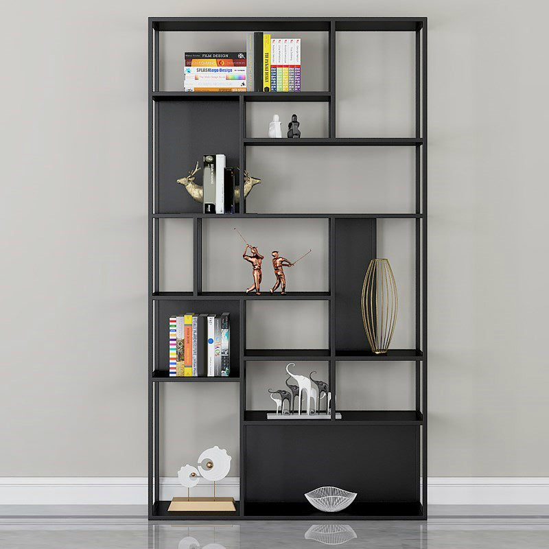 Contemporary Metal Bookshelf Etagere Open Shelf Bookcase with Shelves