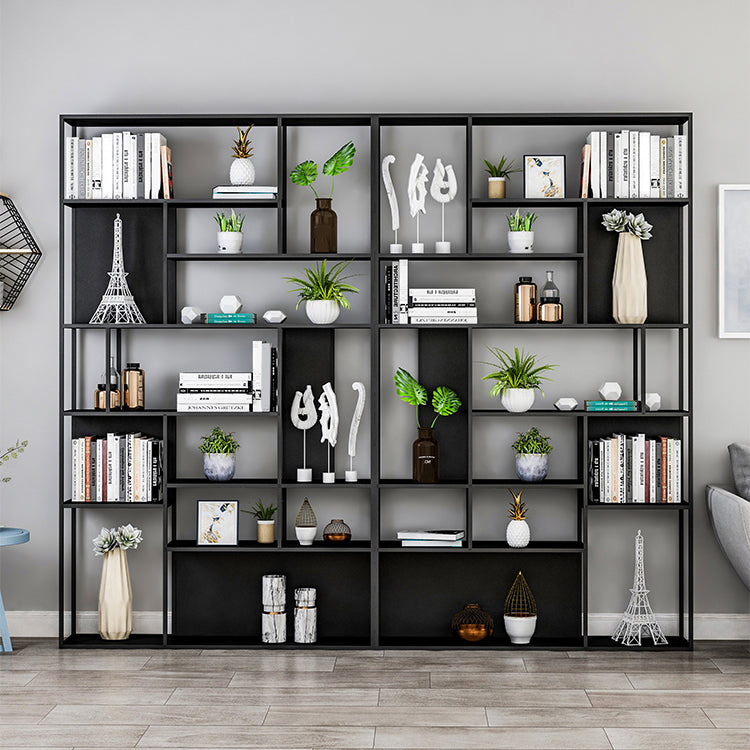Contemporary Metal Bookshelf Etagere Open Shelf Bookcase with Shelves