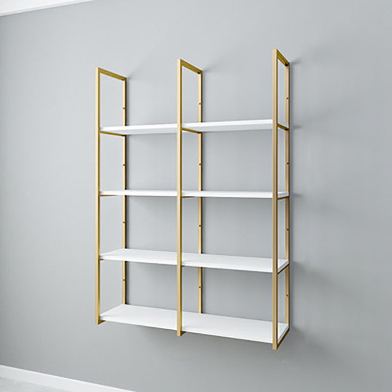 Etagere Bookcase with Wall Mounted Shelves Metal Bookshelf for Home Office