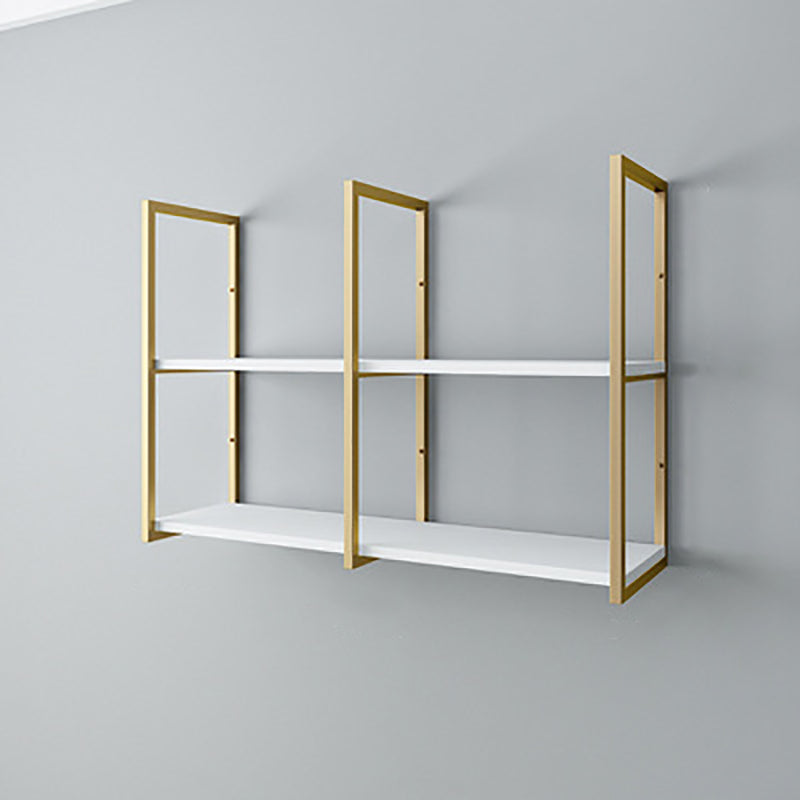 Etagere Bookcase with Wall Mounted Shelves Metal Bookshelf for Home Office