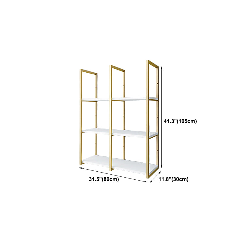 Etagere Bookcase with Wall Mounted Shelves Metal Bookshelf for Home Office
