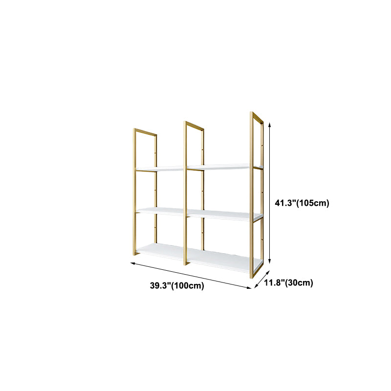 Etagere Bookcase with Wall Mounted Shelves Metal Bookshelf for Home Office