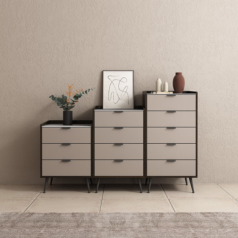 Contemporary Bedroom Stone Storage Chest Vertical Chest with Drawers