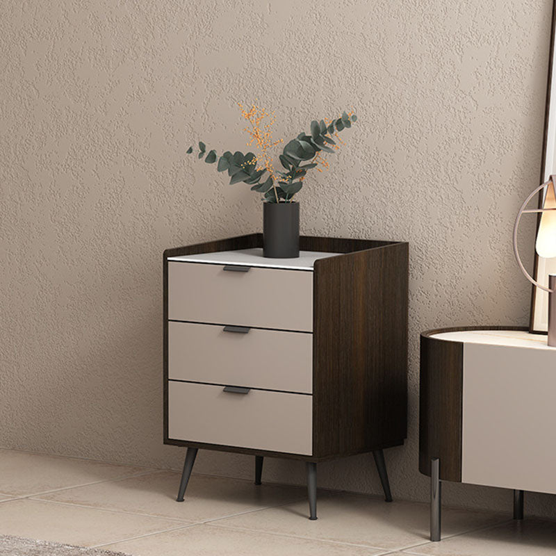 Contemporary Bedroom Stone Storage Chest Vertical Chest with Drawers