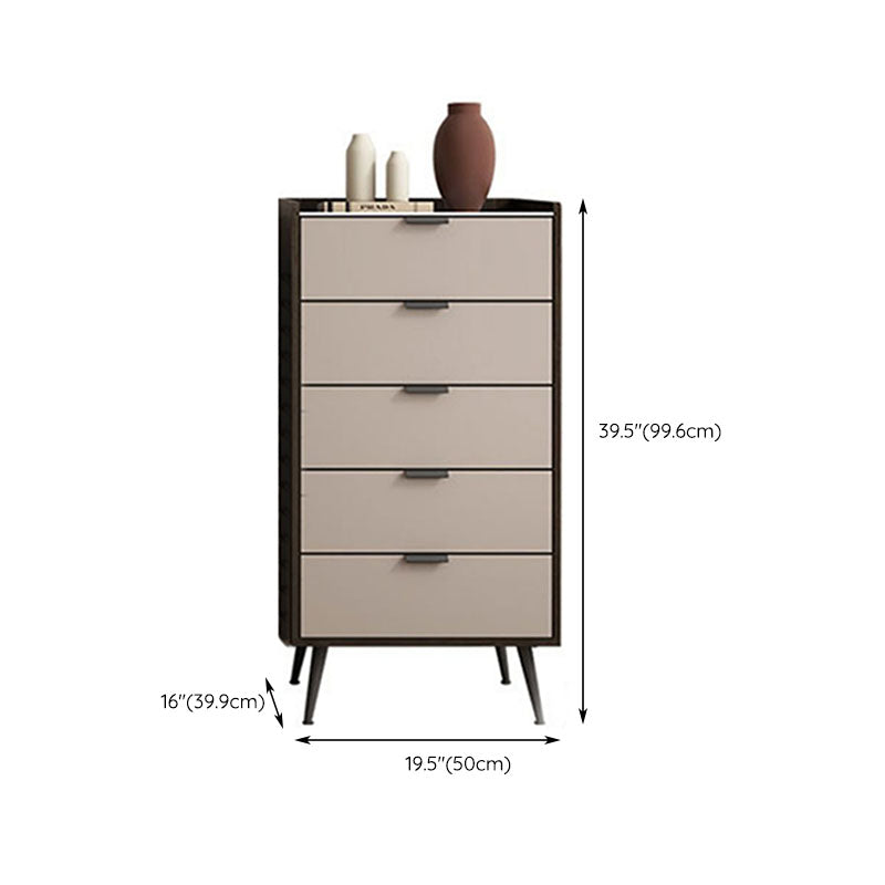 Contemporary Bedroom Stone Storage Chest Vertical Chest with Drawers
