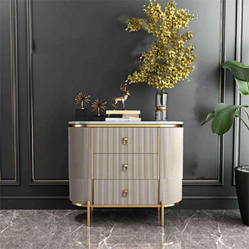 Glam Stone Storage Chest Home 16" W Vertical Chest with 3 Drawers