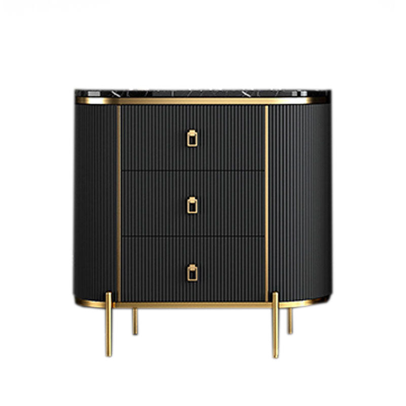 Glam Stone Storage Chest Home 16" W Vertical Chest with 3 Drawers