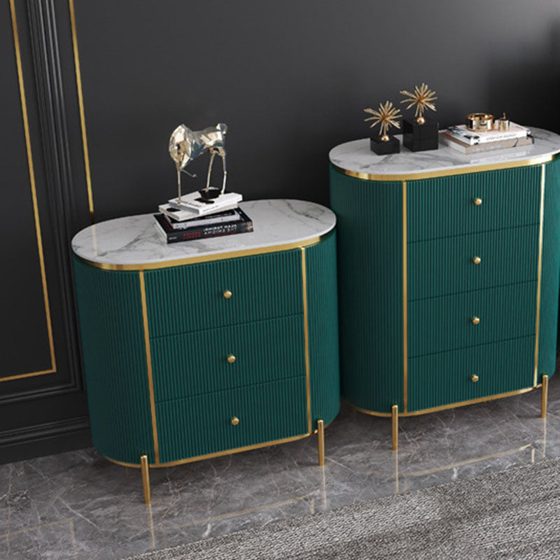 Glam Stone Storage Chest Home 16" W Vertical Chest with 3 Drawers