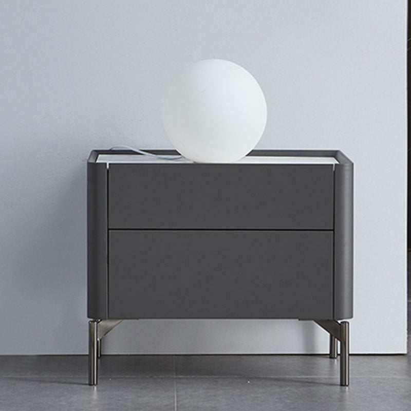 Contemporary Stone Storage Chest Vertical Bedroom Chest with Drawers