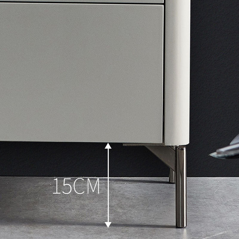 Contemporary Stone Storage Chest Vertical Bedroom Chest with Drawers