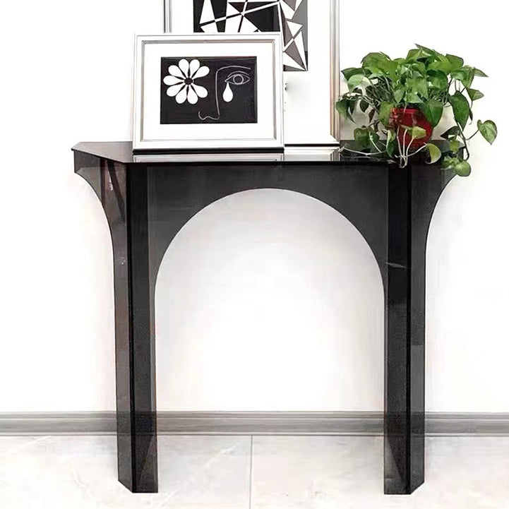 33.46" Tall Modern Console Table Acrylic Accent Table for Hall