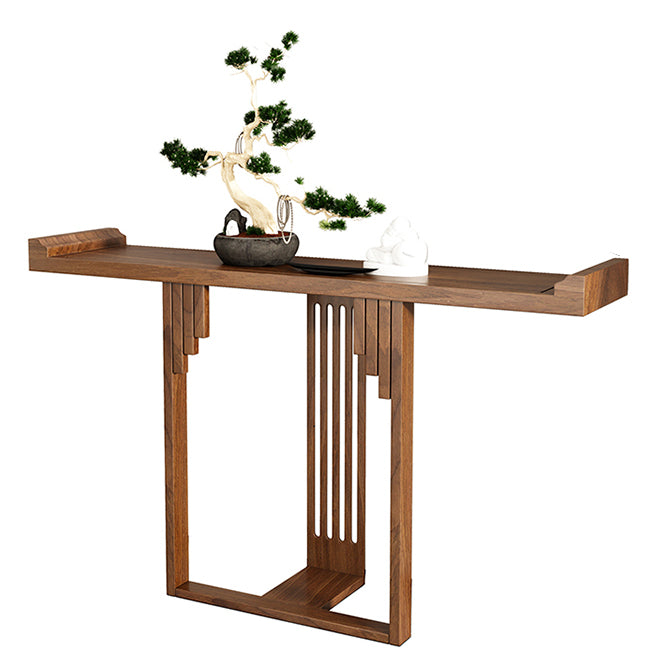 Solid Wood Rectangle Console Table 31.5-inch Tall Accent Table