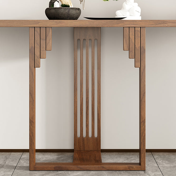 Solid Wood Rectangle Console Table 31.5-inch Tall Accent Table