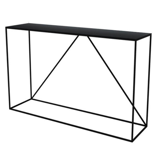 Contemporary Console Accent Table Antique Finish Console Table in Metal