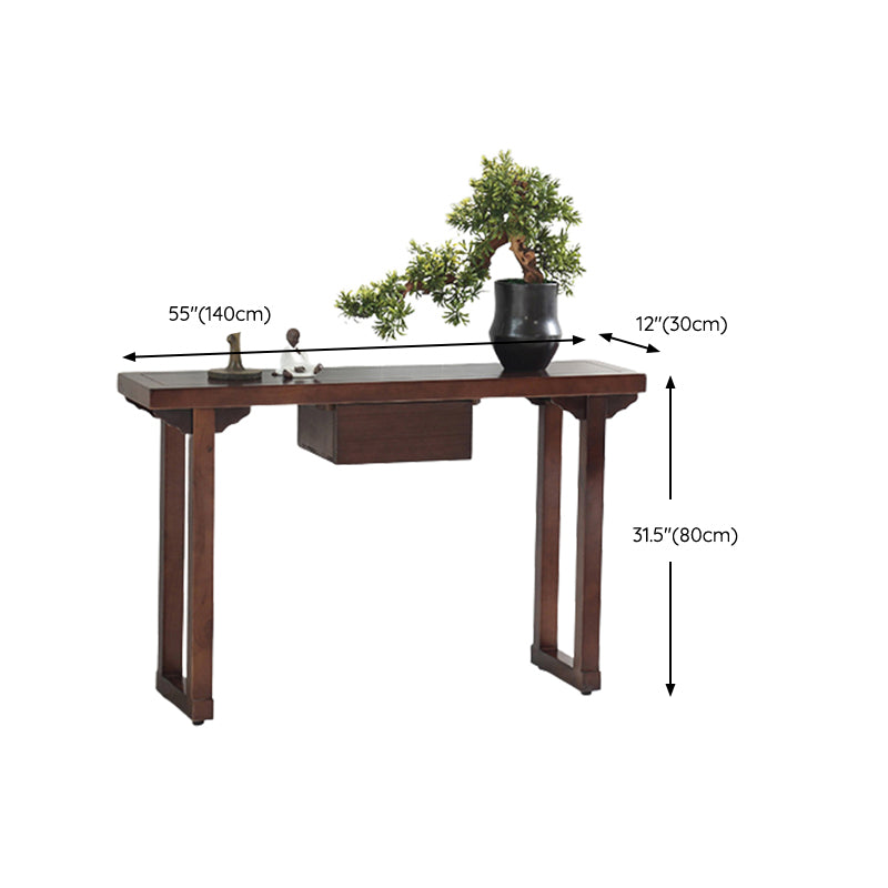 31.5-inch Tall Console Table Solid Wood Accent Table for Hall