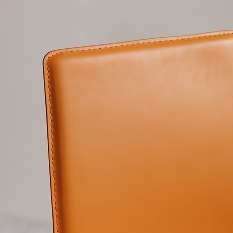 Designer Style Armless Chair Parson Back Side Leather Chair for Restaurant