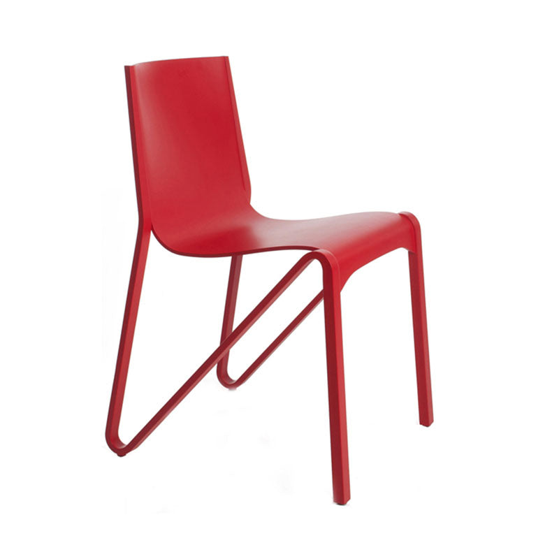 Contemporary Style Armless Chair Plastic Solid Back Side Dining Chair for Restaurant